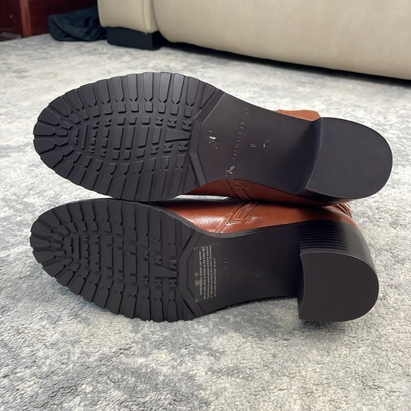 New Torgeis Destiny Tall Boots Riding Studded Ankle Belt Camel Tan Sz 9 - Picture 9 of 15